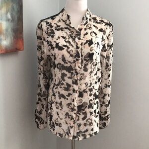 NWOT!! Renee C. Sheer Floral Print Shirt
